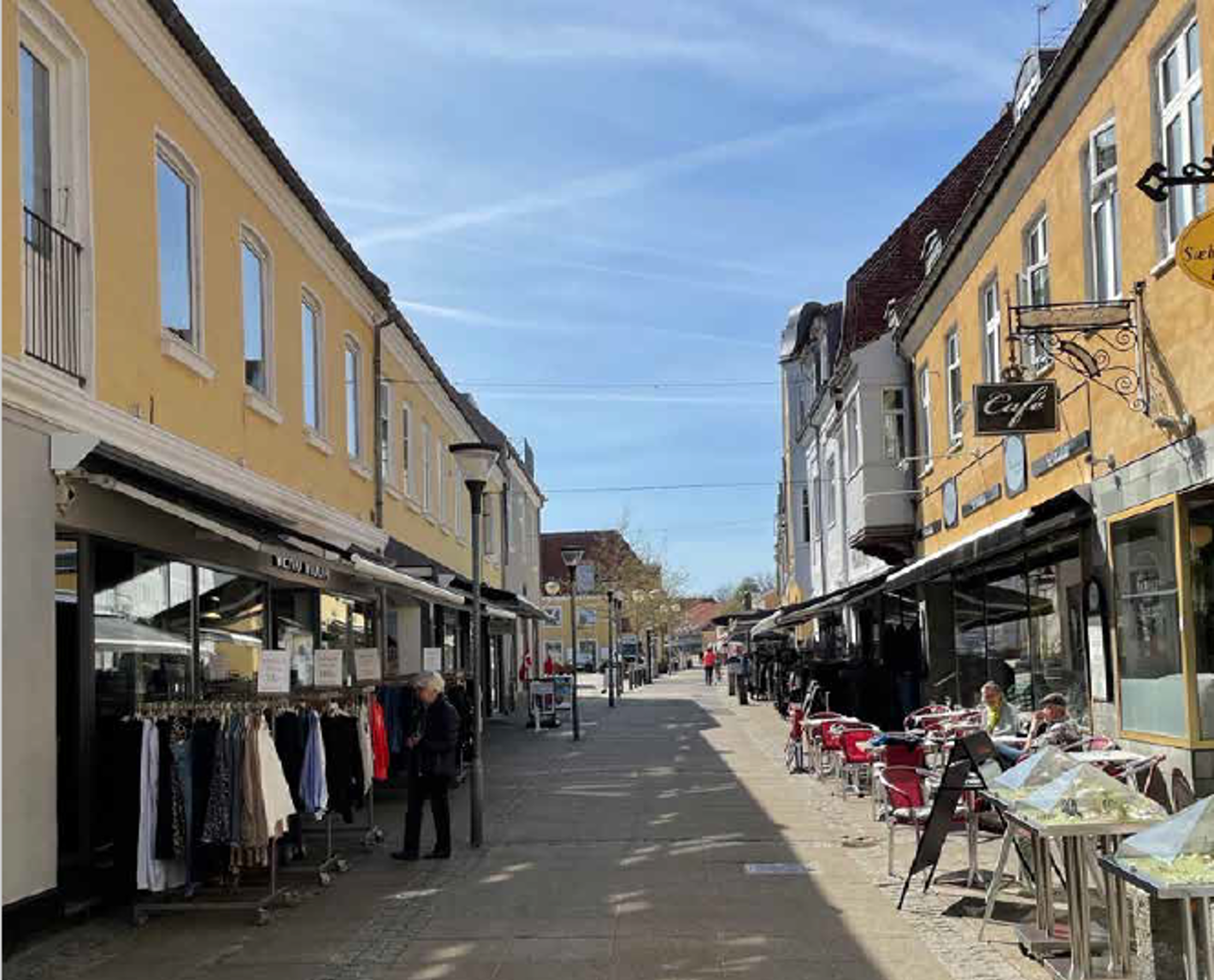 Billede fra gågaden i Sæby