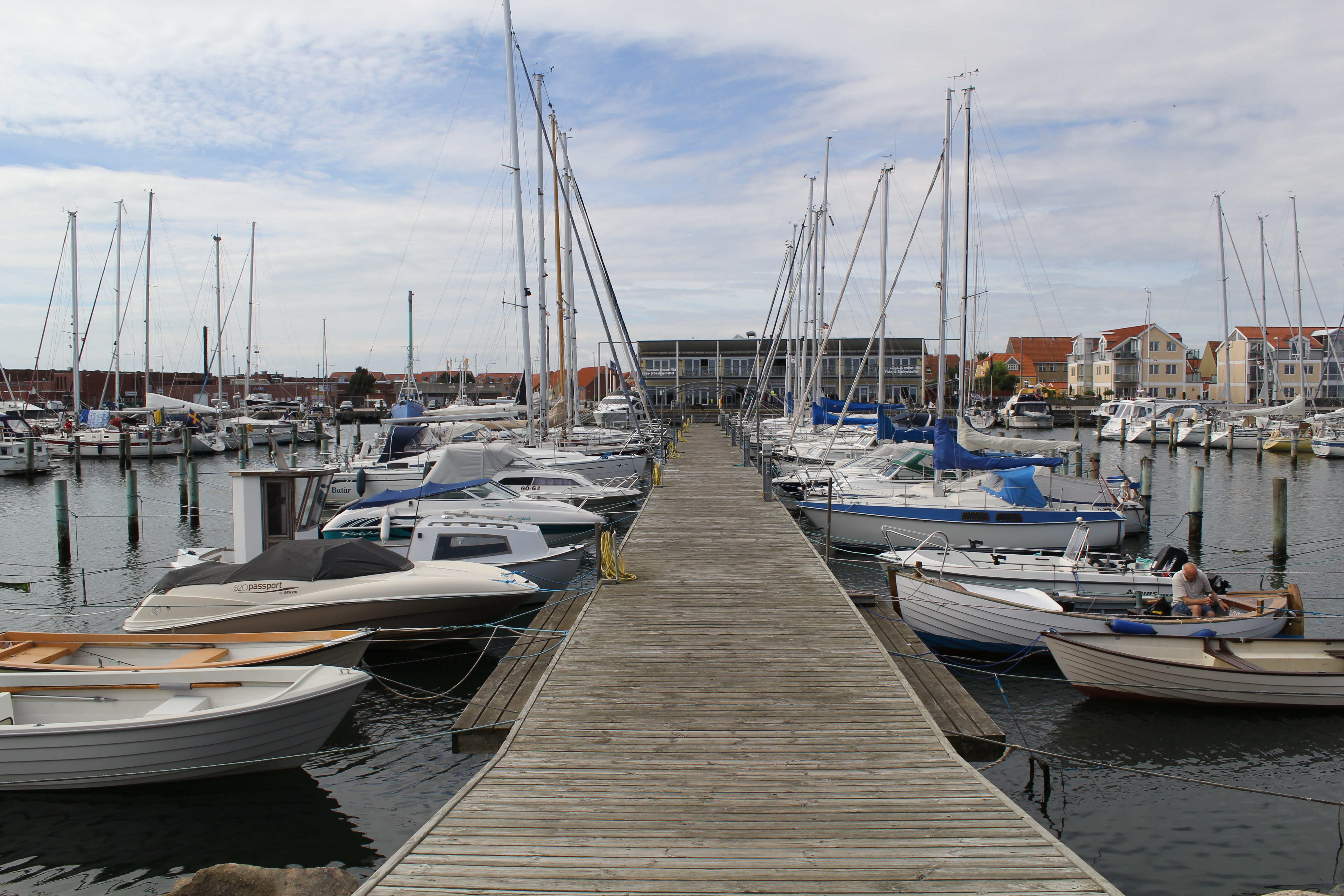 Bådebro på Sæby lystbådehavn